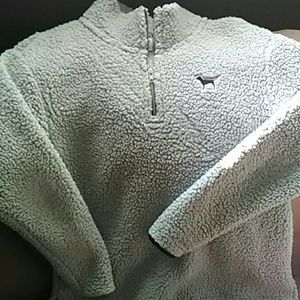 PINK half zip sherpa